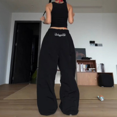 辣妹爵士舞jazz运动裤女春秋季薄款速干阔腿裤设计感伞兵工装裤子