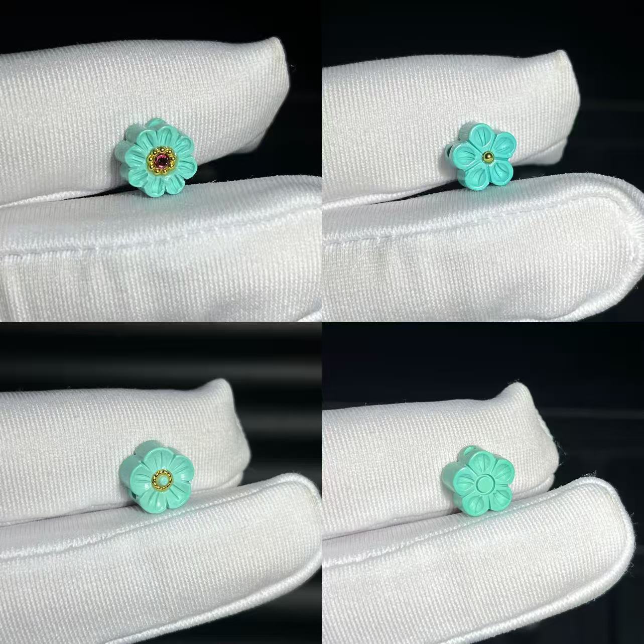 Magnesite Small Flower Accessories DIY Crafts Turquoise Accessories Bracelet Spacer Beads Braided Rope Pendant Creative Accessories