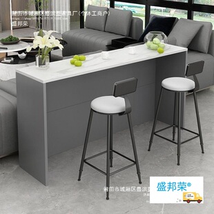 Factory Direct Sales Bar Table Kitchen Sofa Back Cabinet Modern Minimalist Living Room Partition High-Legged Dining Table Long Table Artificial
