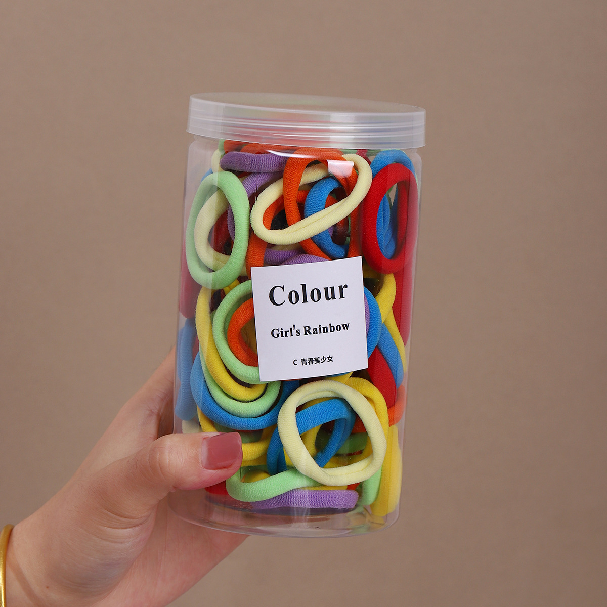 Nuevo simple de alta elasticidad sin costura anillo de cabello banda de goma de cabello para mujeres cuerdas de cabello de malla de viento roja cola de caballo base duradera