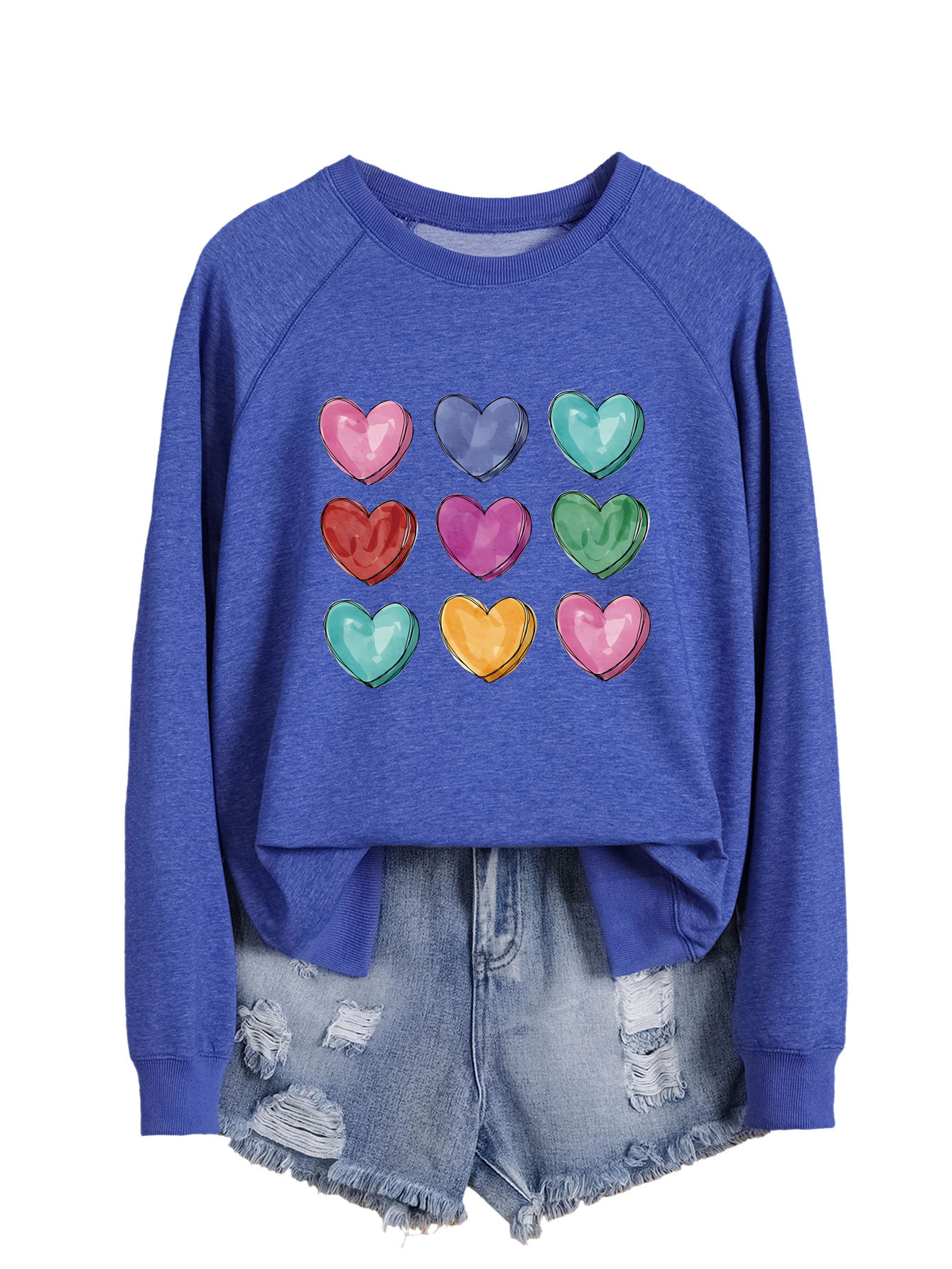 Women's Hoodies Long Sleeve Printing Classic Style Streetwear Heart Shape display picture 21