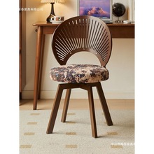 时尚简约精致典雅新创意实木家用电脑椅卧室化妆椅客厅餐椅学习椅