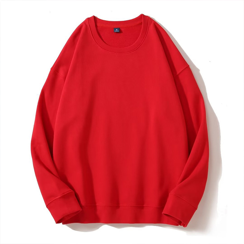 Large Shoulder Wool Sweater Autumn and Winter Long Sleeve Work Clothes Activity Class Clothes Crewneck Culture Advertising Shirt with logo