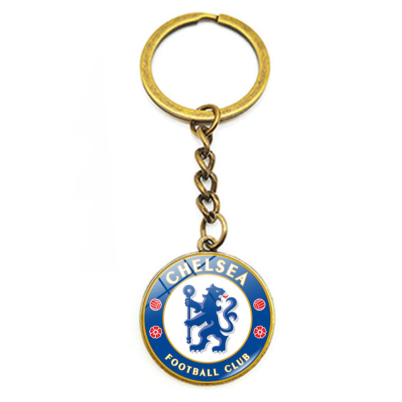 Serie A La Liga Bundesliga Premier League Ligue 1 Equipo de fútbol Emblema Tiempo Gema Llavero Colgante de coche Producción del equipo