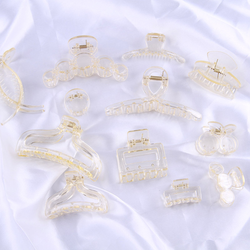 定制简约女士抓夹后脑勺盘发发抓透明发饰百搭配饰发夹饰品发根