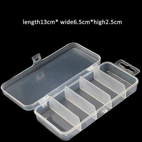 Wholesale 13*6.5*2.5cm ABS five-compartment box, lure box, soft bait sequin accessories, bait box, fishing gear box