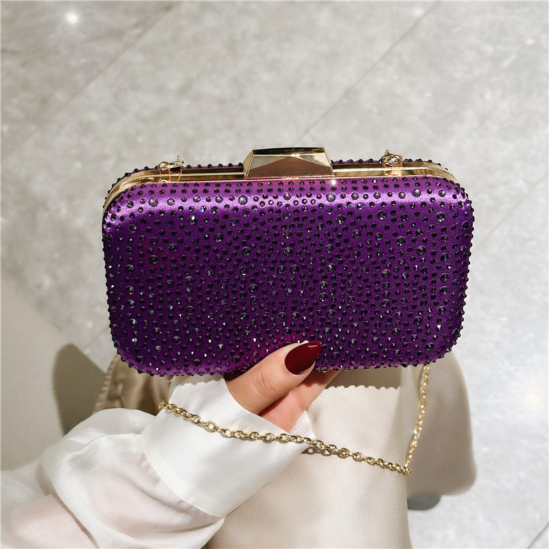 2025 nuevo paquete de cena transfronterizo bolsas de mano europeas y americanas bolsas de banquete con diamantes bolsas de caída de agua bolsas de moda bolsas de cena