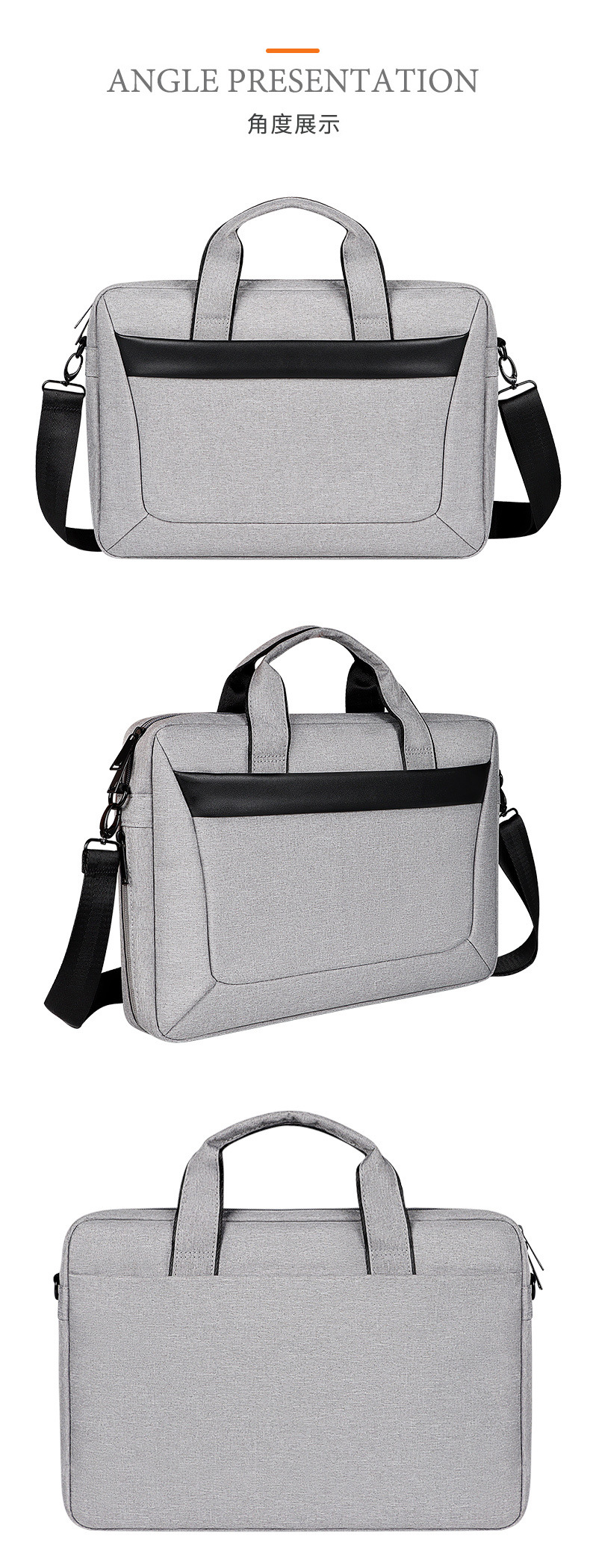 Wholesale single-shoulder portable laptop bags, waterproof briefcases, 131,415.6 inches, both men and women can print logos undefined