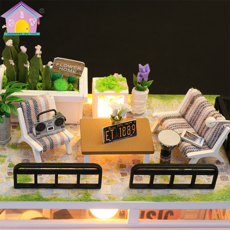 弘达diy小屋小时光工作室手工玩具小屋创意生日礼物简约建筑|undefined