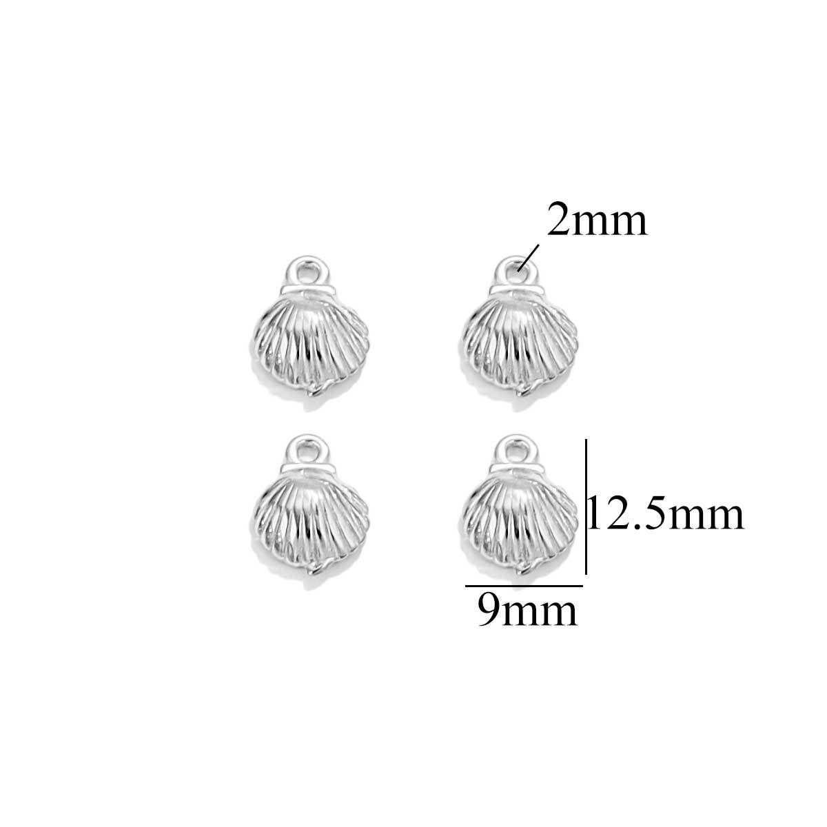 Accesorios de joyería de bricolaje colgante de la serie océano de acero inoxidable sirena concha mar estrella pulsera collar colgante