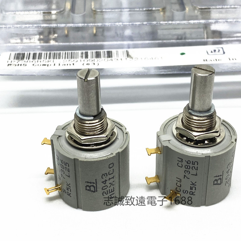 CCW CW S 7386R5KL.25  美国BI 精密电位器 3圈  5K