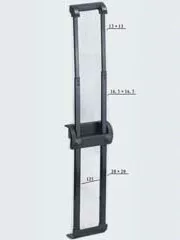 Luggage handle accessories are all made of iron, two-section and three-section telescopic handles, black metal material, universal type