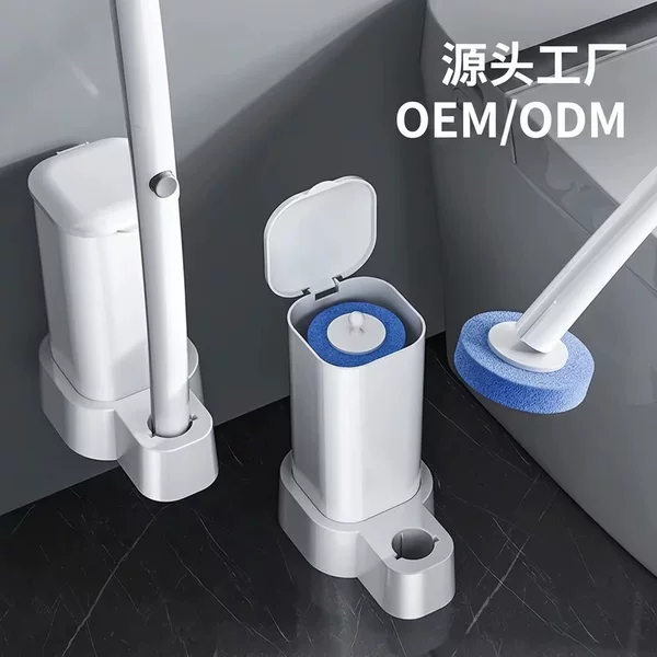 Source Factory Disposable Toilet Brush with Built-In Cleaning Liquid, Toilet Cleaning Brush Oem Custom Replacement Brush Head Set