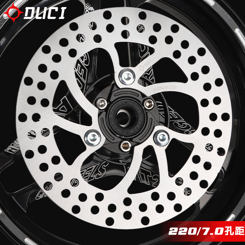 Genuine Stinger Forged Steel Fixed Disc Brake for Niu 9 Modified Electric Motorcycle, High-Temperature Resistant, Laser-Cut 220mm
