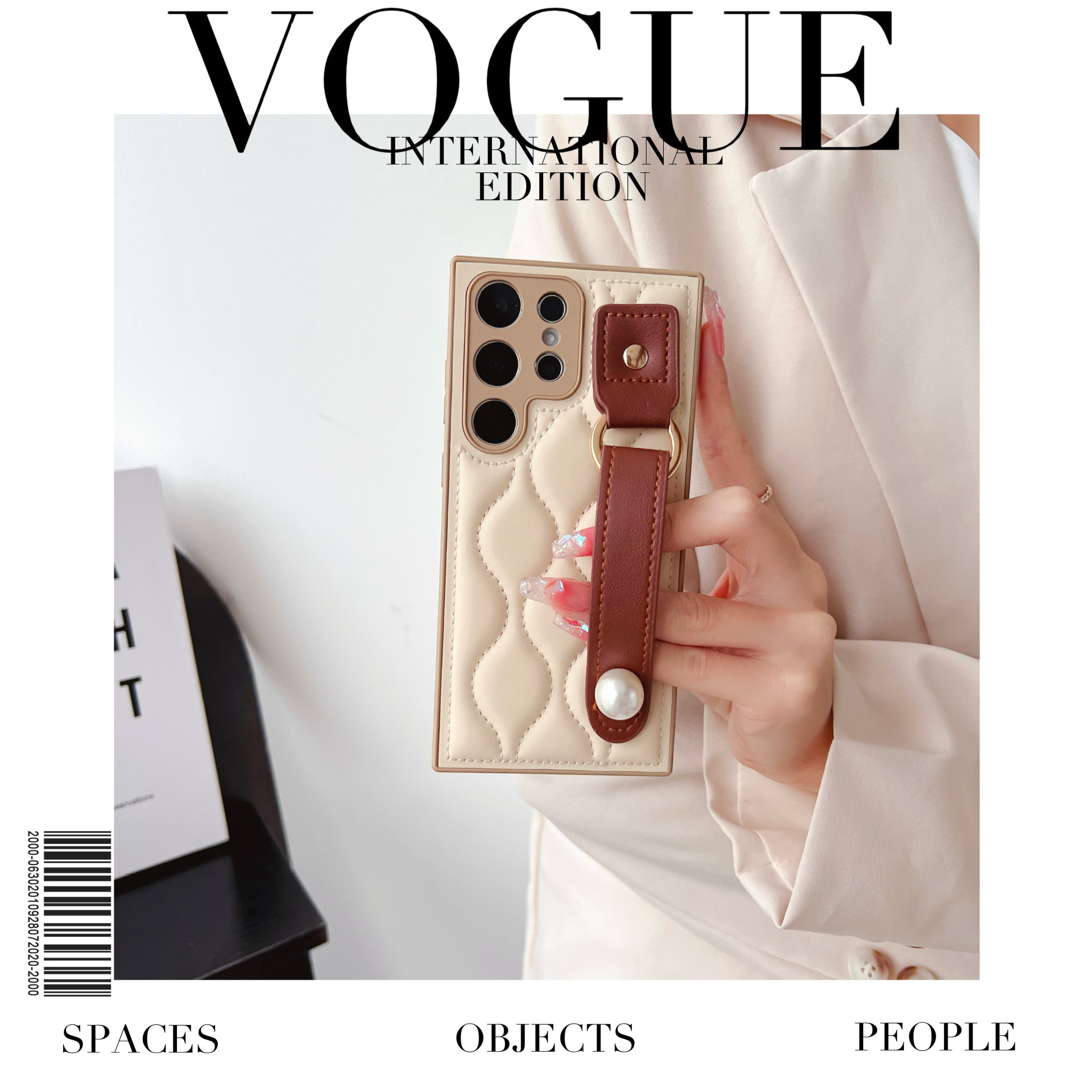 Adatto per S26 Ultra Custodia per telefono con cinturino effetto pelle, Creative Samsung A17 Simple Women's Model A56 Cover protettiva 5g_voghion.com