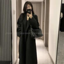 YOLO SHOP 感双面呢羊毛大衣正肩加厚秋冬羊绒小个子毛呢外套