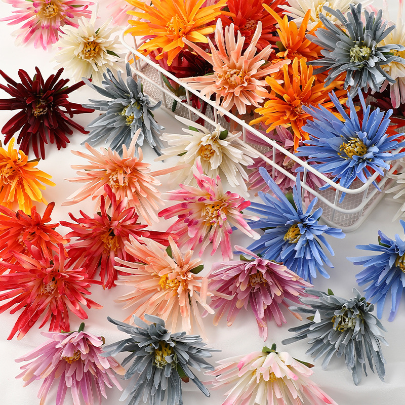 Song Dynasty-Style Ancient Costume Crab Claw Chrysanthemum Silk Flower Artificial Flower Head Hanfu Ancient Style Hairpin Hair Accessory Headpiece Flower Seaside Photo Decoration