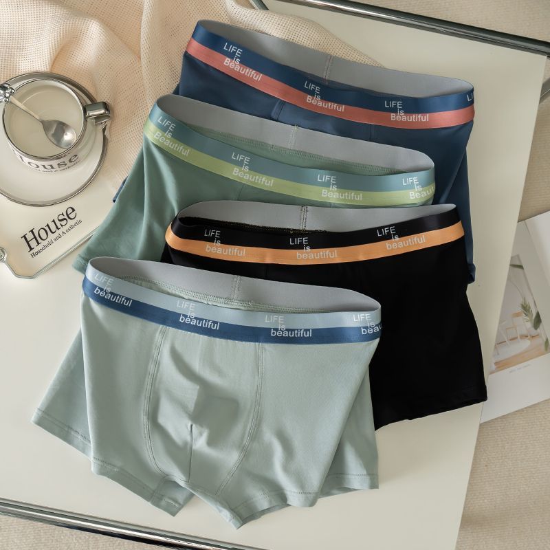 Internet Celebrant Youth Boxer Pants Boys Developmental Students Cotton Men's Underwear Antibacterial Four-Corner Breathable Shorts