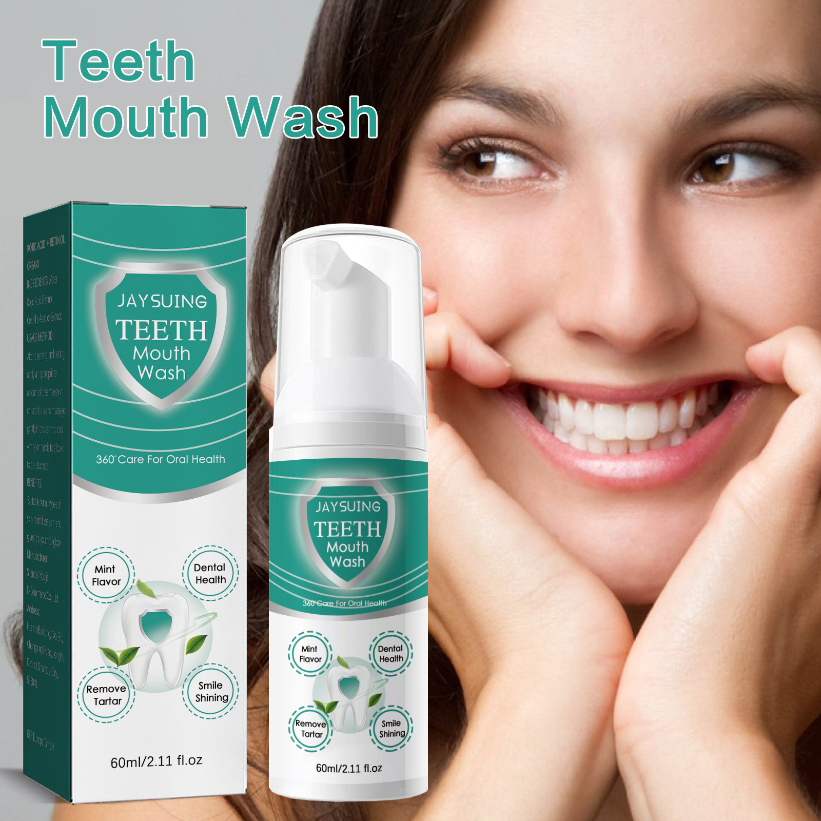 Jayswing foam tooth cleaning mousse deeply cleans teeth stains, protects gums and freshens breath_voghion.com
