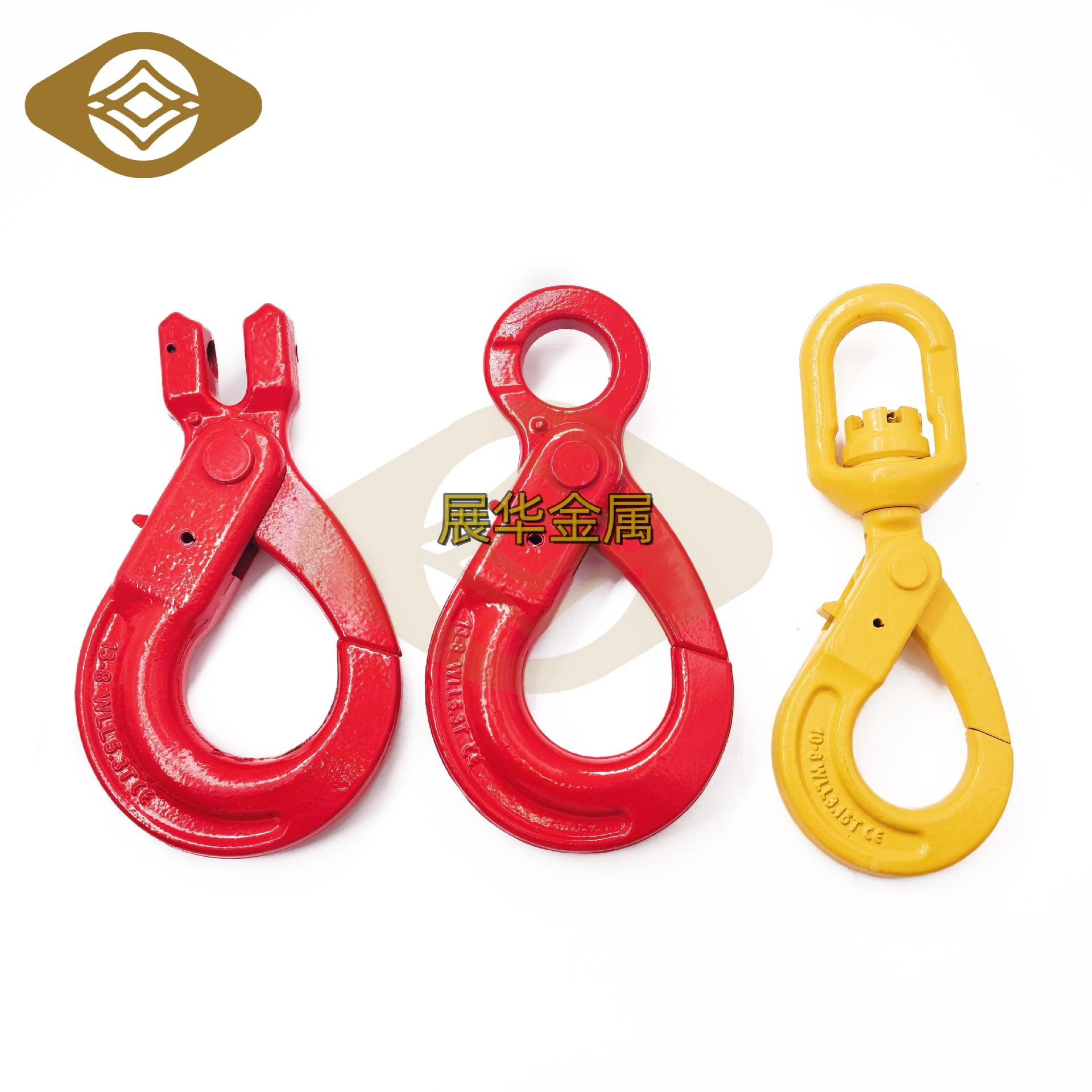 供应G80欧式安全自锁钩合金钢羊角眼型起重货钩旋转安全钩