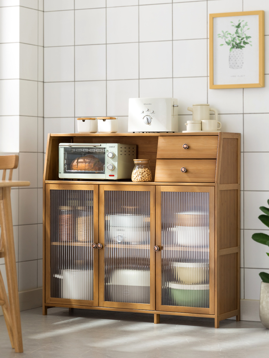 Tea Cabinet Sideboard Cabinet Storage Cabinet Modern Simple Kitchen Cabinet Storage Cabinet Living Room Wall Storage Cabinet Storage Rack