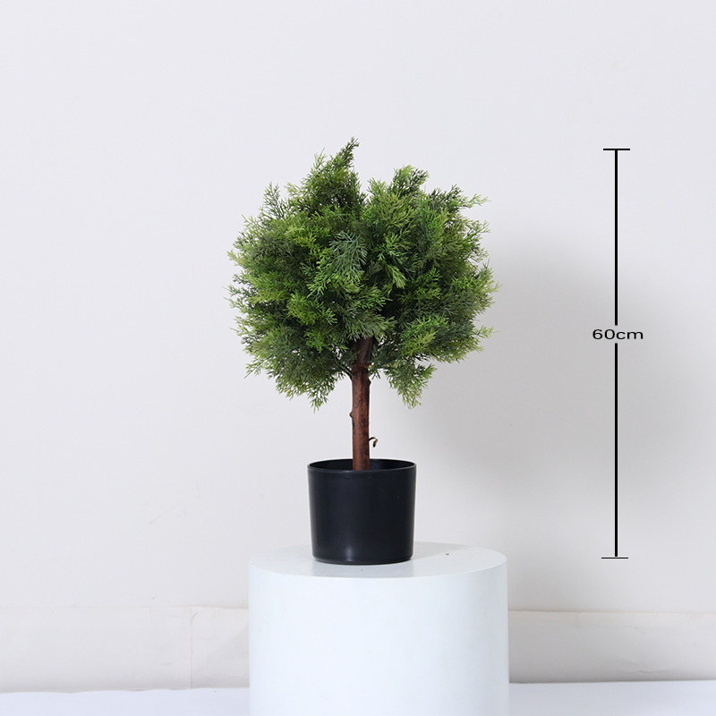 Simulación de bola de hierba de Milán, falsa planta verde, planta en maceta, decoración de piso para el hogar de interior, decoración de bolas, paisajismo de plantas biónicas