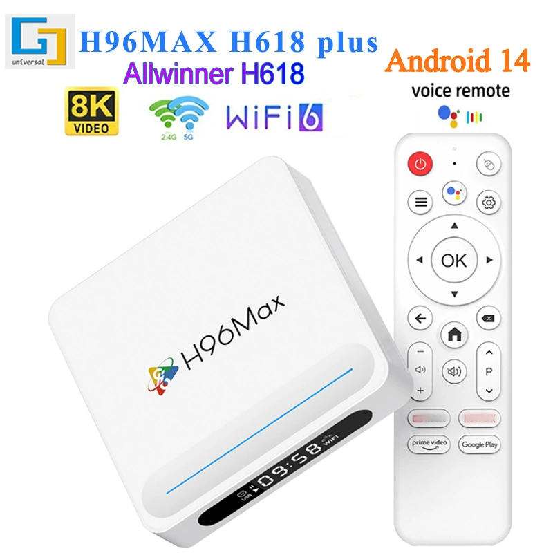 Кросс-бордер H96MAX H618 PLUS сет-топ коробка H618 Android 14 HD 8K ТВ-бокс оптовый
