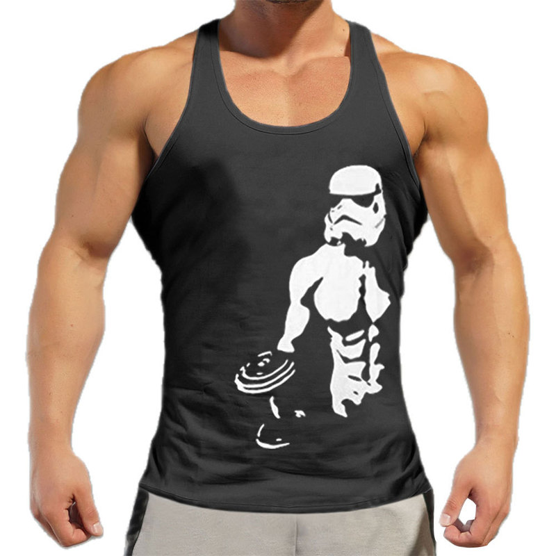 New Aliexpress Amazon Men's Bodybuilding Fitness Muscle Logo Sports Letter Print Vest Cotton New Aliexpress Amazon Men's Bodybuilding Fitness Muscle Logo Sports Letter Print Vest Cotton