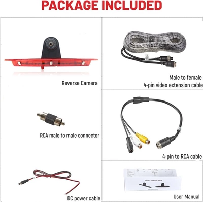 Vehicle camera high-position brake light 1080P - high-definition-cvbs-aviation-line