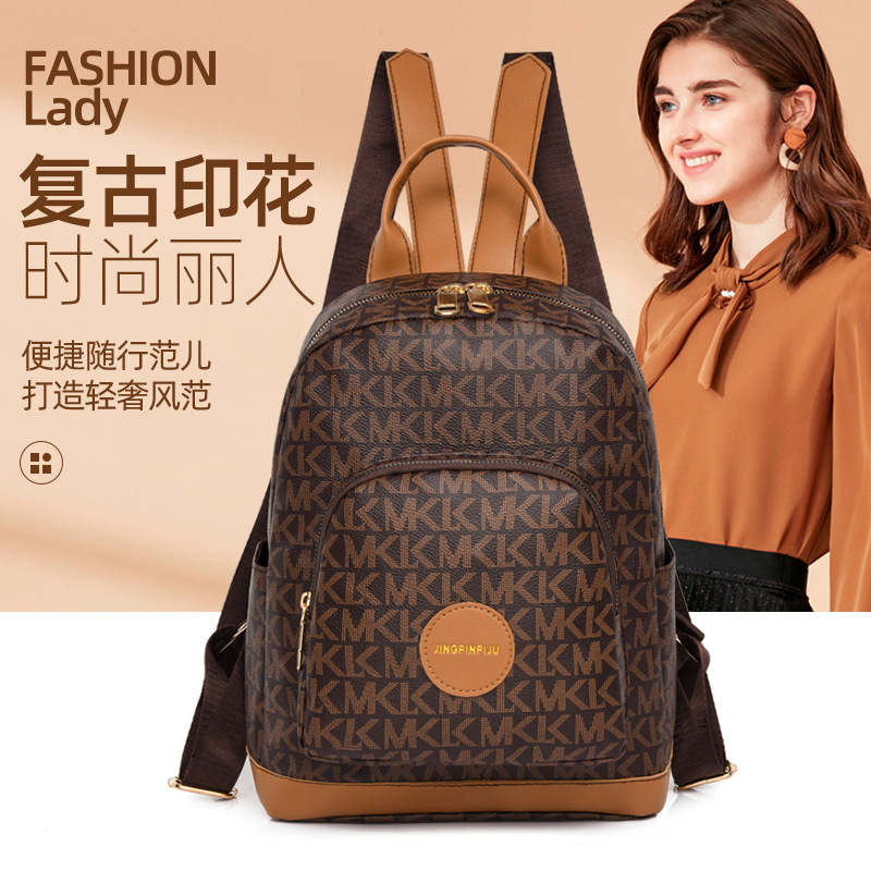 Mochila transfronteriza para mujer, nuevo estilo coreano, mochila sencilla y a la moda para mujer, bolso escolar versátil de gran capacidad 2024