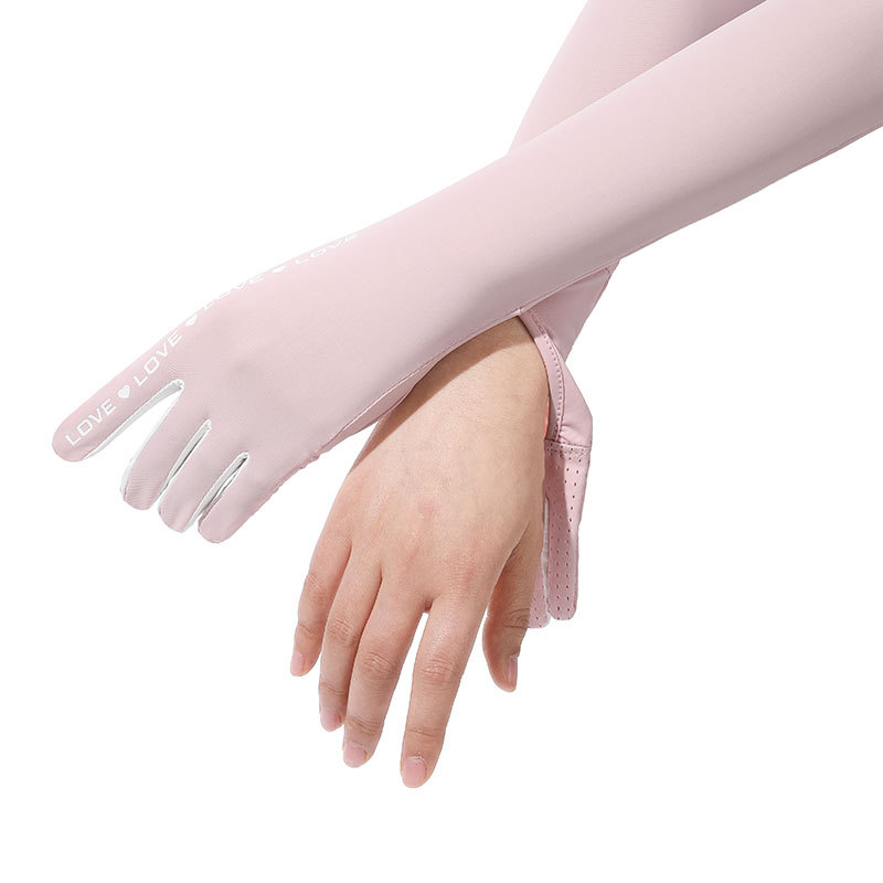 防曬冰袖女夏新款防紫外線袖套戶外活動冰涼速干辛集手套一件代發