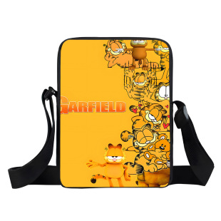 Garfield Satchel Student Messenger Bag Cartoon Shoulder Bag Casual Tutorial Bag Children's Shopping Bag