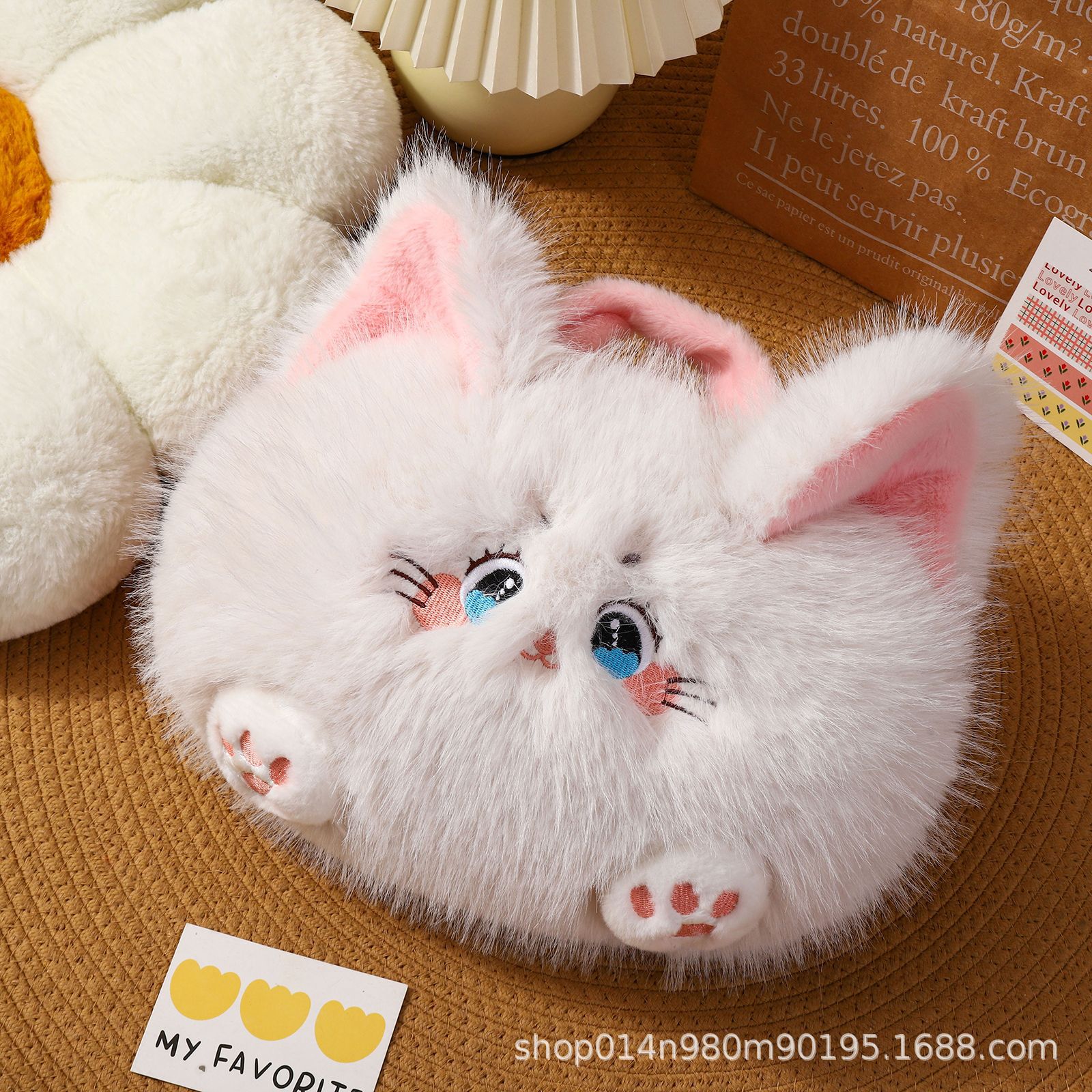 新款毛绒绒可手提热水袋防爆充电式可插手暖手宝女敷肚子保暖神器