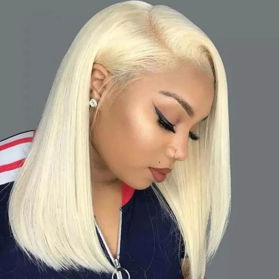 12A 180 Density 613 Blonde Bob Lace Fron...