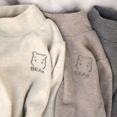子供の新しい男の子の女の子の半高襟の保温の中で上着の中の子供の赤ちゃんのtシャツの長袖の底のシャツの潮を掛けます。