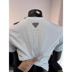 レーザー穴あき速乾 Tシャツメンズ夏薄いメッシュカジュアルルーズ通気性スポーツラグラン半袖 Tシャツ男性用