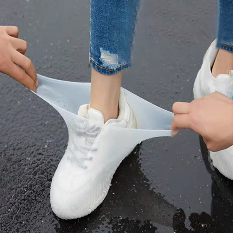 cubierta de zapatos impermeables de látex cubierta de zapatos de lluvia antideslizante de silicona gruesa cubierta de zapatos impermeables al aire libre cubierta de zapatos impermeables a prueba de lluvia para hombres y mujeres cubierta de botas de lluvia