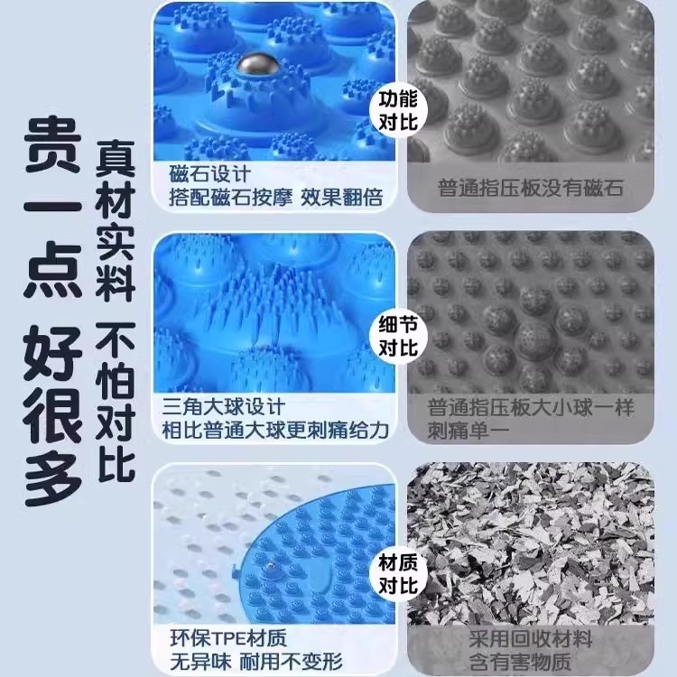 Tablero de presión de los dedos redondo, cojín de masaje de pies para correr en interiores