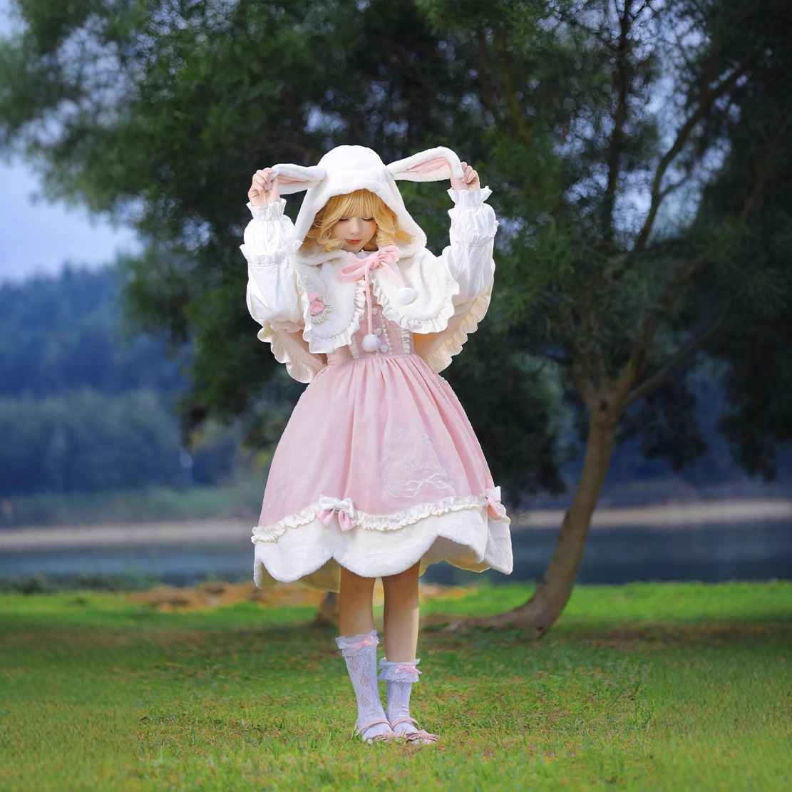 Jardín de brocado Lolita original [Qiu Ye Lu Ming] JSK bordado PANA Otoño e Invierno vestido Año Nuevo Navidad