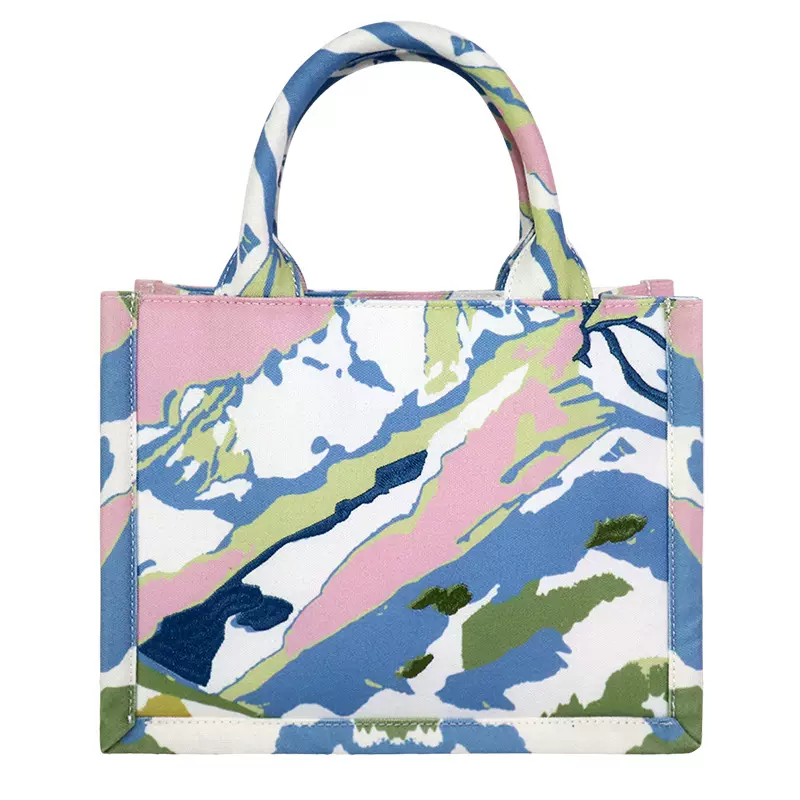 小众设计图案刺绣女包创意手提帆布包国风数码印花百搭托特包定制