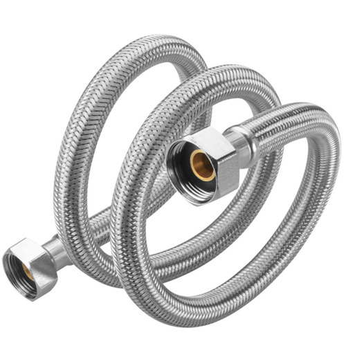 6 points 304 stainless steel internal and external wire braided hose hot and cold water inlet pipe extension pipe metal pipe manufacturer wholesale