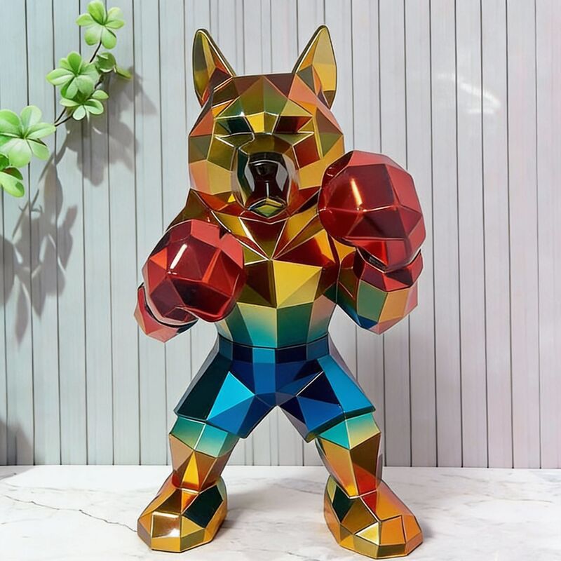 Creative Cartoon Boxer Figurine for Living Room Tv Cabinet Decoration, Office Desktop, Entryway Ornament, Home Crafts Creative Cartoon Boxer Figurine for Living Room Tv Cabinet Decoration, Office Desktop, Entryway Ornament, Home Crafts