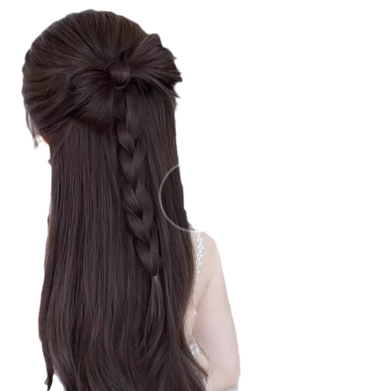 Connie perika [Modni novi dolazak] leptir mašna, polukonjski rep, stezaljka, snop kose, punđa, sintetička kosa