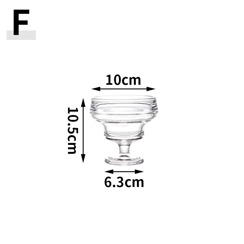 Taza de helado creativa al por mayor Tazón de helado estilo ins Tazón de bebida fría Batido de postre Tazón de vidrio Ensalada de frutas Tazón pequeño