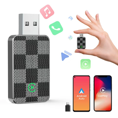 Simsiz CarPlay və Android Auto Car Converter Android Auto - suitable-for-two-in-one-skin-texture