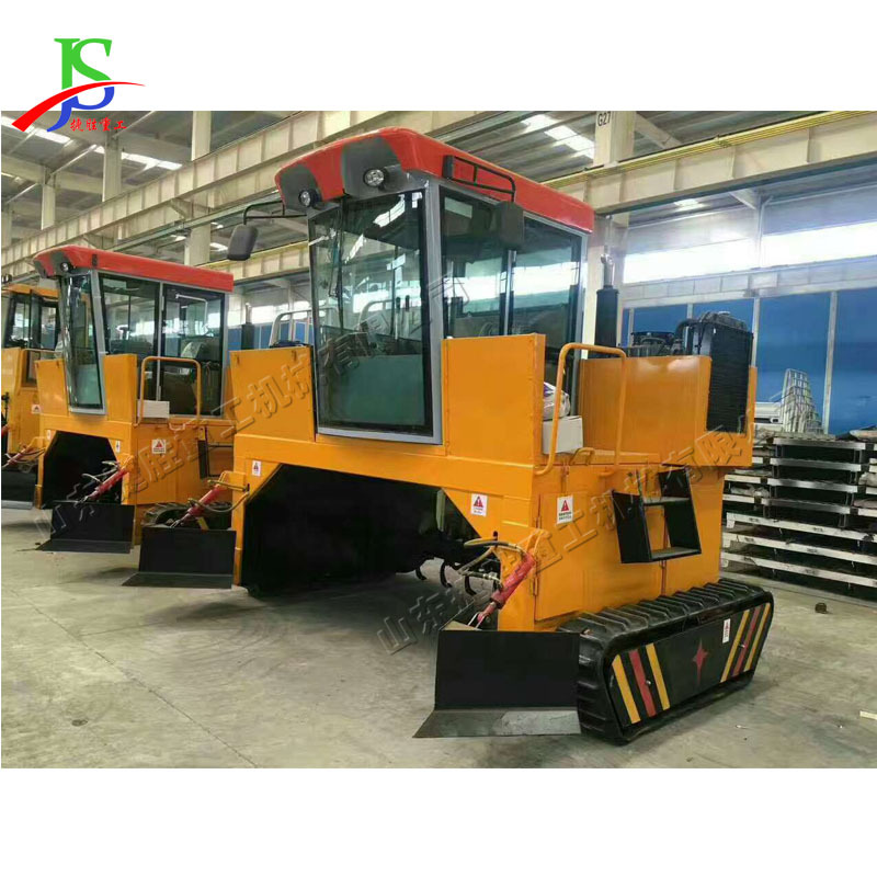 Máquina de descarga autopropulsada para automóviles Equipo de eliminación de residuos de lecho de fermentación de estiércol de ganado y aves de corral Máquina de descarga de fertilizantes sobre orugas