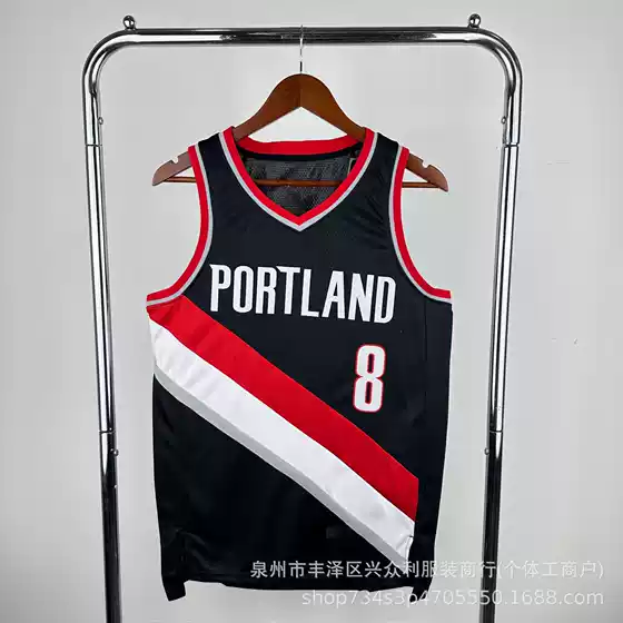 Trail Blazers Heat-Pressed Jersey - White #8 Avdija, Black #0 Lillard, Basketball Uniform - #00 Henderson