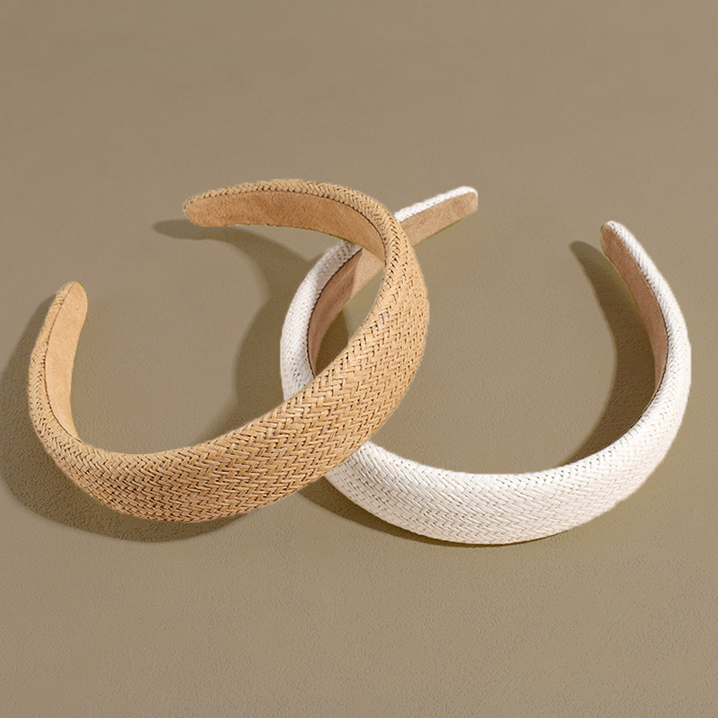 Casual Style Casual Solid Color Straw Hair Band