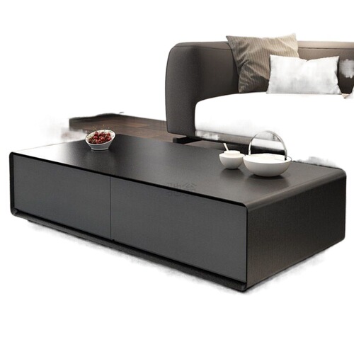 3l modern living room simple coffee table Nordic rectangular size apartment creative storage high-end black and gray tea table tea