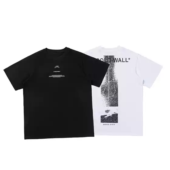 ZGPB side cold wall back constellation LOGO paint printing trendy loose High Street FOG short sleeve T-shirt ACW